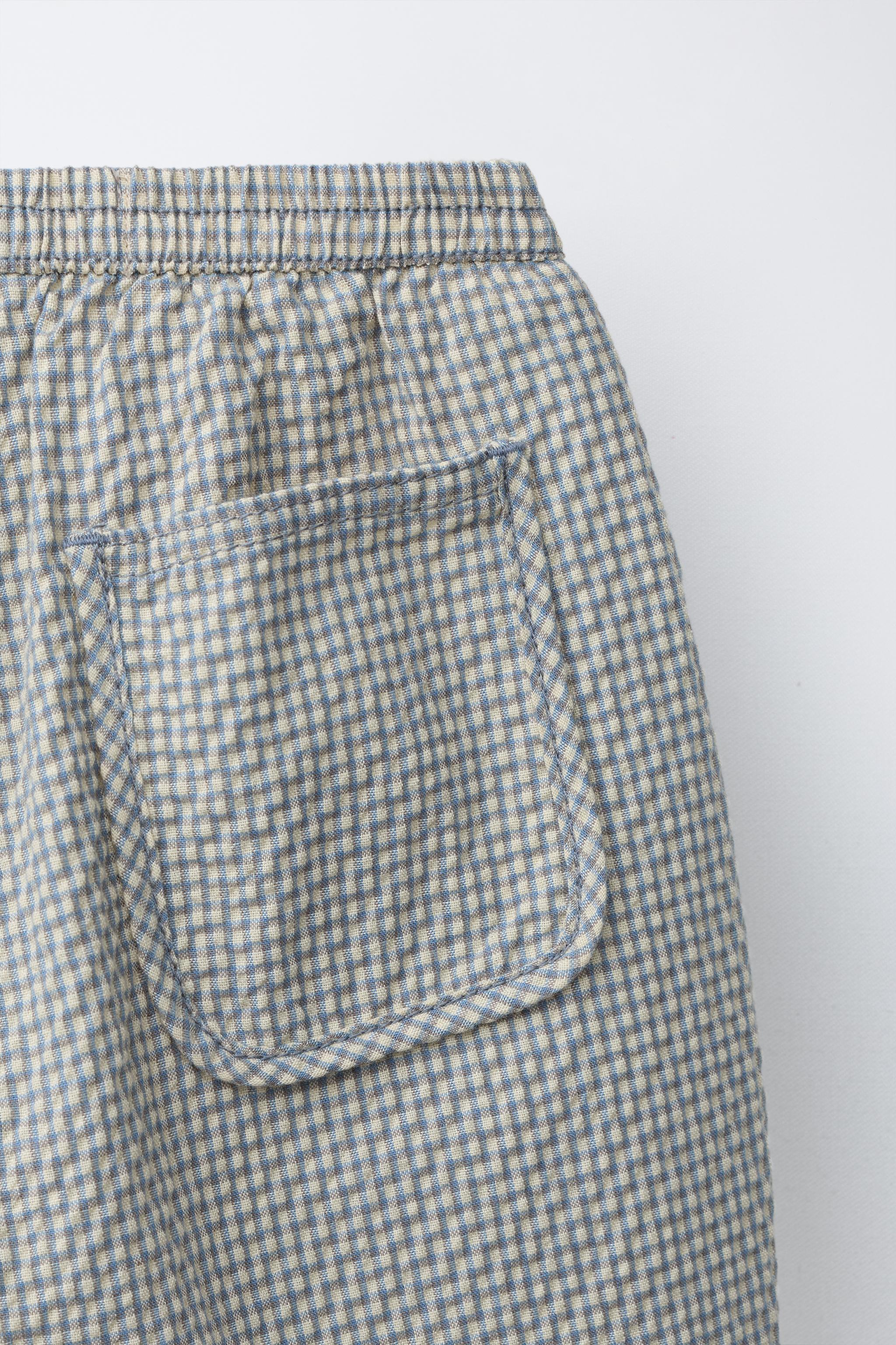 PANTALON BALLON SEERSUCKER À CARREAUX